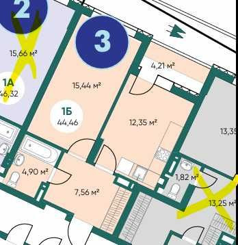 Продаж однокімнатної квартири !Площею 44.46 кв.м Київ - зображення 6