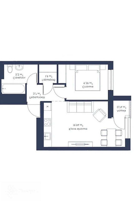 1 кімнатна квартира в Києві ЖК “Метрополія 2” Вірменська 8/127 Вирлиця Київ - зображення 4