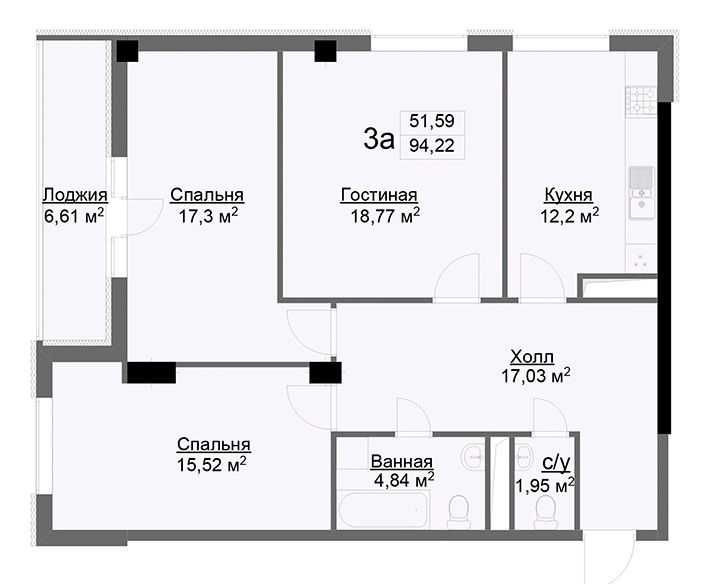 Продам 3к кв 96м2 ЖК Журавли ул. А. Павлова 158 Харків - зображення 3