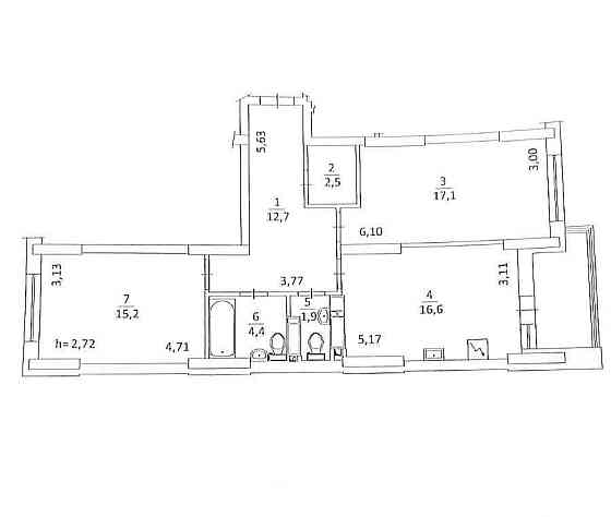 Продаж 2 кімнатної квартири на вул. В.Сосюри 6б, ЖК "Дніпровська мрія" Киев