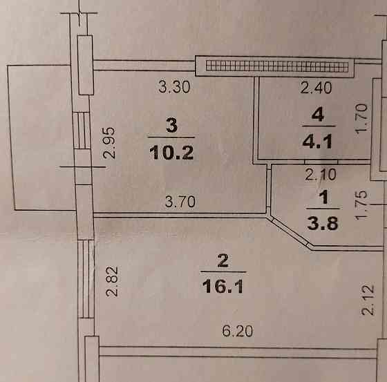 1-к квартира 36м2 ЖК Континент балкон ИТ Одесса