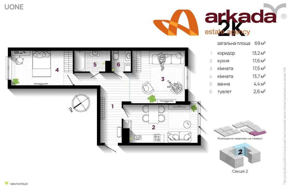 Готова 2кім квартира ЖК Юніон Ивано-Франковск - изображение 2