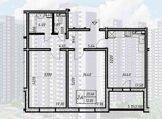 Без Комісії. 2к квартира. Навігатор 2. Будинок 2. Будинок заселений Київ