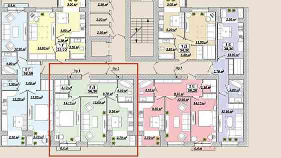 2к квартира! Центр. 5поверх. Княгинин Ивано-Франковск