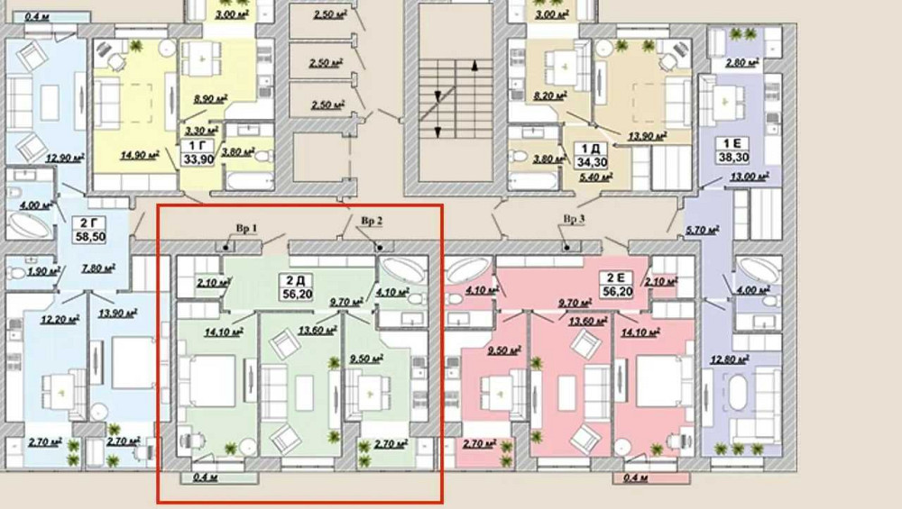 2к квартира! Центр. 5поверх. Княгинин Ивано-Франковск - изображение 5