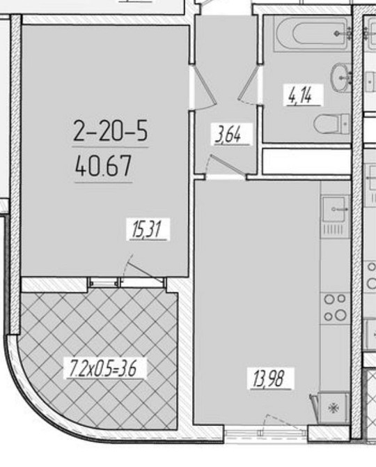 Срочно‼️ Екс, Кадор Краснова 66 Жемчужина 40,5 м2 Одесса - изображение 3
