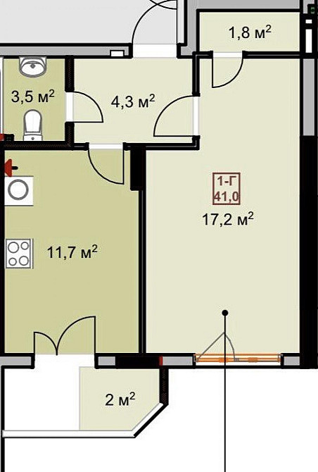 Продам 1-кімнатну квартиру 41 м² на середньому поверсі, без комісії Ирпень - изображение 8