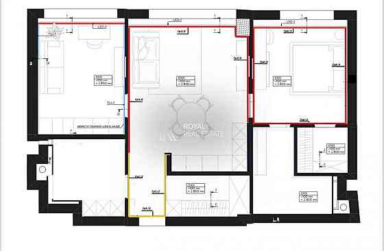 Продаж Квартира Київ ЖК "Бульвар Фонтанів" 80 м2 3 кімнати 2 спальні Київ