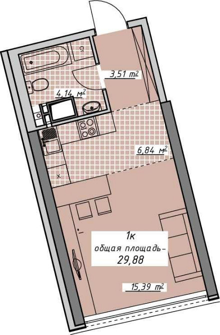 Студия в Атмосфере на среднем этаже. Самая интересная цена! Одеса - зображення 8