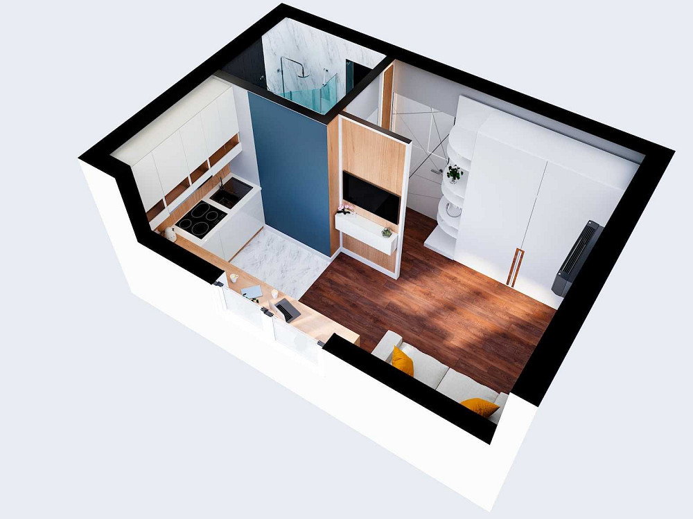 Смарт Квартира 15.2 кв.м | Новобудова | Закрита територія | Охорона Гатне - зображення 1