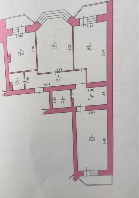 Продам велику 3-х кімнатну квартиру,вулиця С.Петлюри 21 Б Бровары - изображение 2