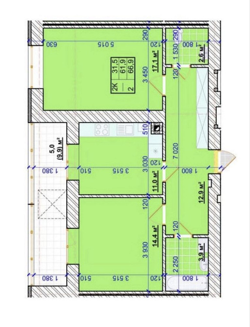 ‼️Продаж видової 2-км кв, ЖК Міленіум Крихівці - зображення 4