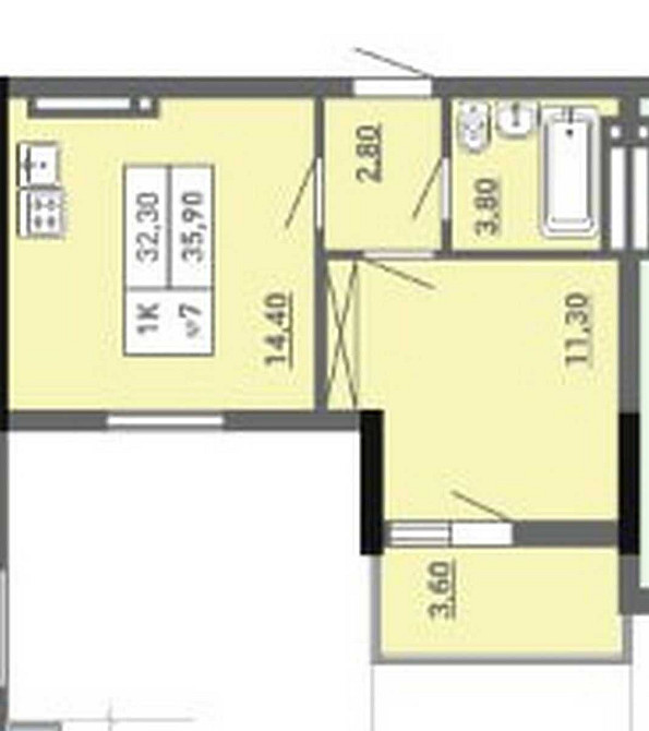 Продається 1 кімнатна квартира в ЖК Акварель 3, Центр Одеса - зображення 2