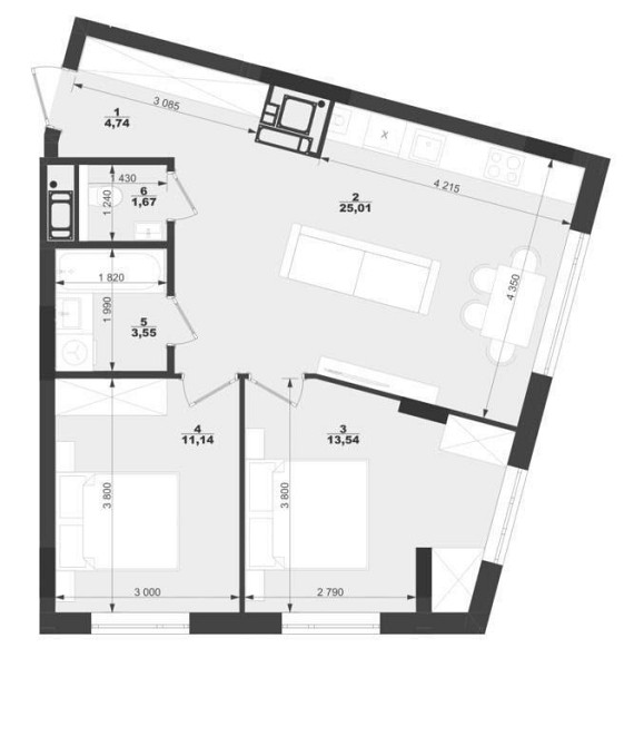 Продаж двокімнатної квартири в ЖК SYMBOL вул Трильовського Львов - изображение 8