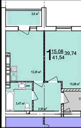 1 кімн кв 42 кв м ЖК Пташка (403951) Харьков