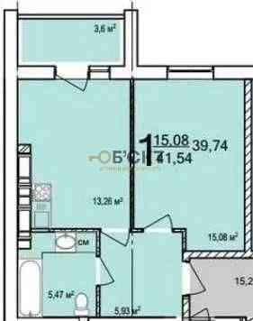 В продаже 1-к квартира в ЖК "Птичка" - 41,54м² Харьков