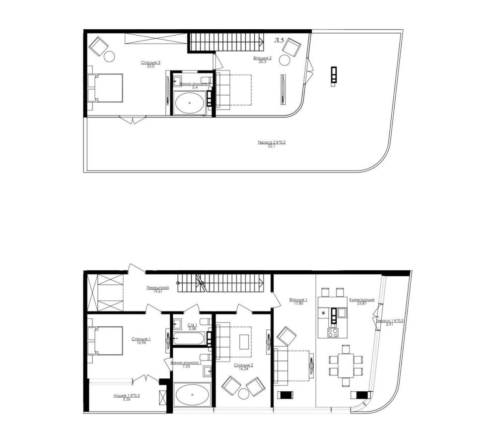 Двухуровневый Пентхаус с Террасой 70 метров! Вид на МОРЕ! Французский Одеса - зображення 2