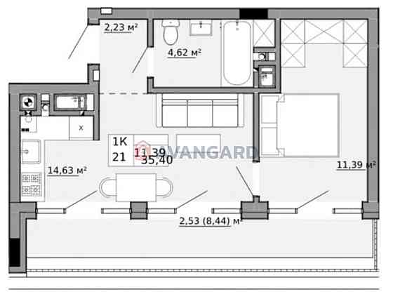 Продаж 1-кімнатної студії в ЖК Family House | Пилипа Орлика Львов