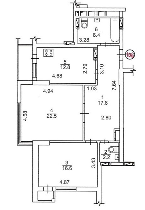 2-кімнатна квартира на проспекті Лобановського, 6в Київ - зображення 1