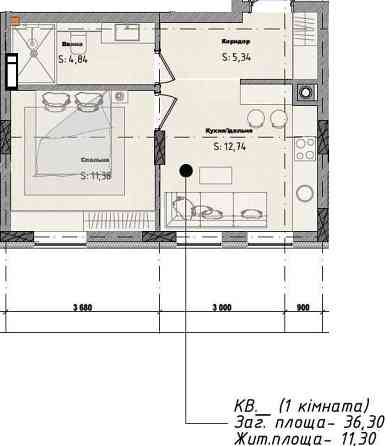 Продаж 1-кім квартири в Городку по вул Яворівська Городок(Львовская обл.)
