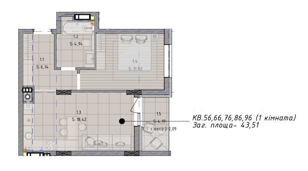 Продаж 1 кімнатної в новобудові від забудовника ЖК Кленовий двір Львов - изображение 3