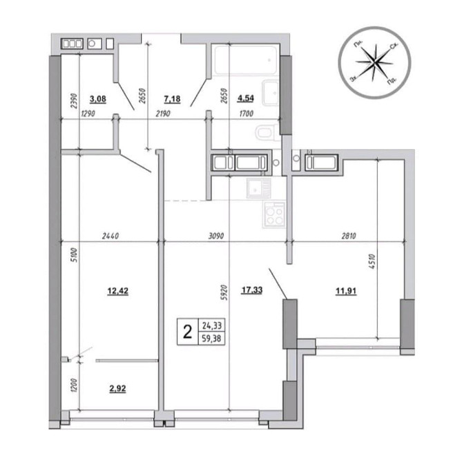 Продаж 2-кім кв-ри в ЖК на ВЕЛИЧКОВСЬКОГО Львов - изображение 1