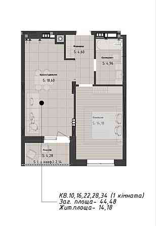 Продаж Квартири вул. Брюховецька 35 Львов