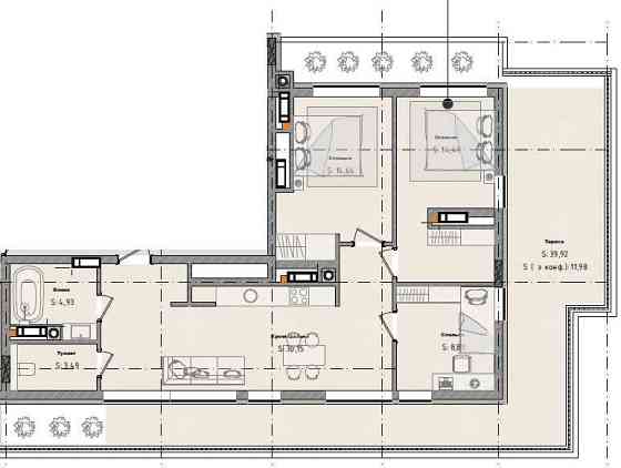 Продаж 3-кім квартири з терасою в Городку Городок(Львовская обл.)