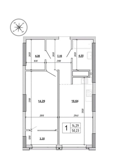 Продаж 1-кім кв-ри в ЖК на ВЕЛИЧКОВСЬКОГО Львов - изображение 1