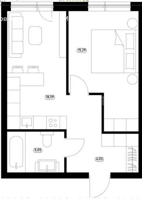 Продається 1,5-кімнатна квартира, ЖК Montreal
Код: 32506* Ужгород - зображення 5