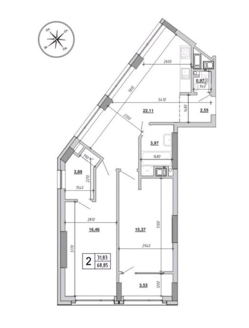 Продаж 2-кім кв-ри в ЖК на ВЕЛИЧКОВСЬКОГО Львов - изображение 2