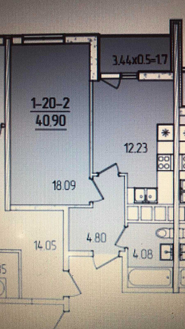 Кадорр, Краснова.67 жемч дом сдан,вид на ипподром.40.5 м за 42000 у.е. Одеса - зображення 1