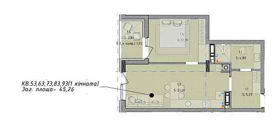 Продаж 1 кім.квартири в новобудові вул.Брюховицька ЖК Кленовий двір Львов