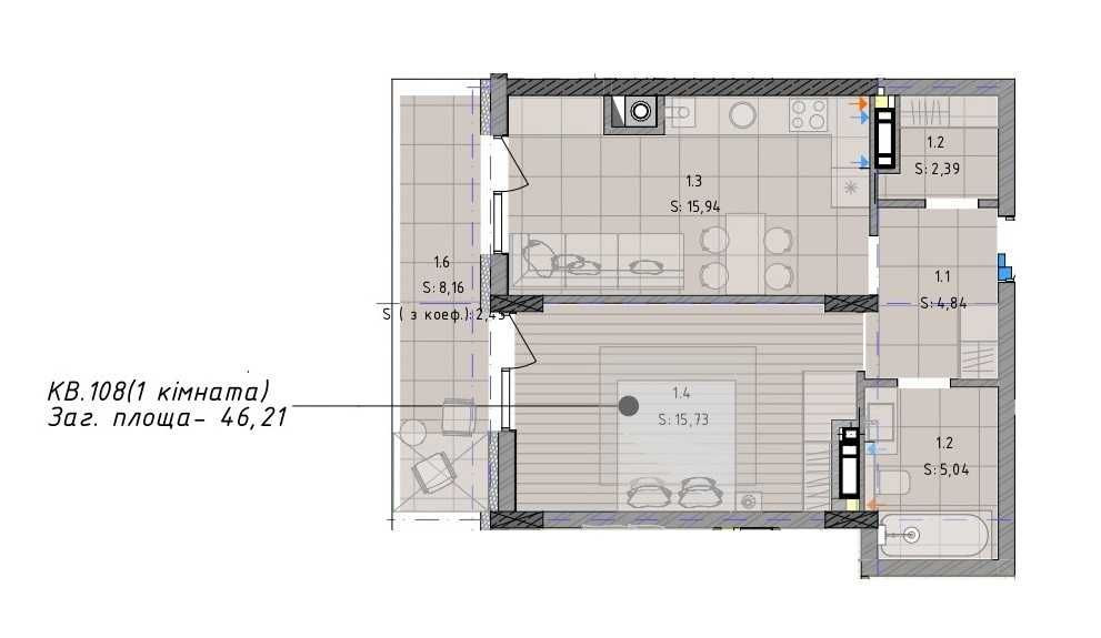 Продаж 1 кім.квартири в новобудові вул.Брюховицька ЖК Кленовий двір Львов - изображение 3