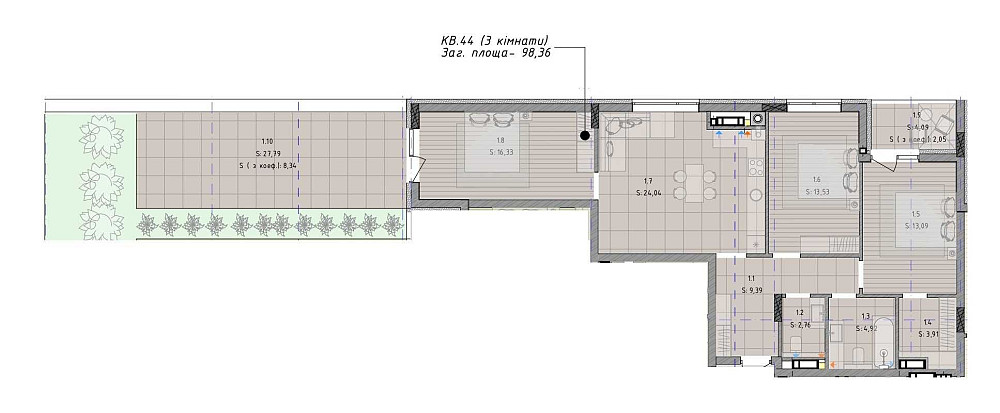 Продаж 3 кім.квартири з терасою в новобудові вул. Шевченка 266 Львов - изображение 2