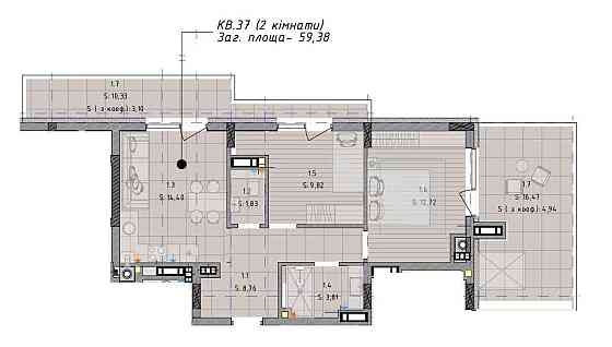 Продаж 2 кім.квартири з терасою в новобудові вул. Шевченка 266 Львов