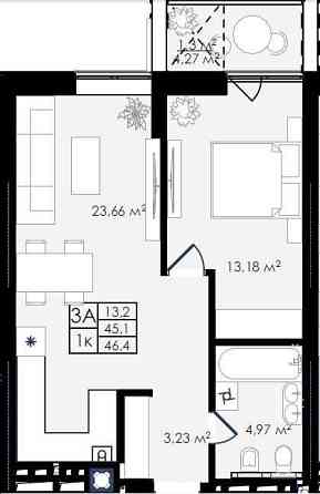 Продаж 1 кім. квартири від забудовника ЖК Простір вул. Стрийська Арена Львов