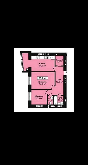 Продаж 2-к 70 м², Ракове, вул. Довженка, новобудова здана Хмельницкий - изображение 2