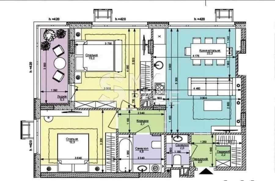Продаж квартири ЖК Файна Таун Євро 3к 70м Киев - изображение 4