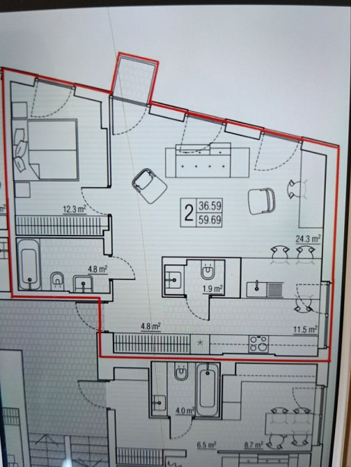 2кімнатна квартира Жк Парк Таун60кв м. Зданий будинок Гостомель Буча Гостомель - зображення 8