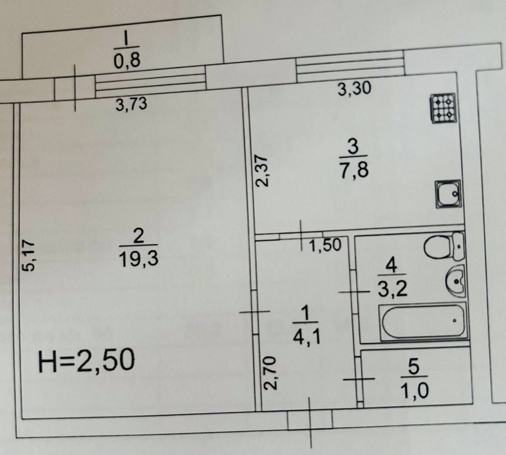 Продам 1к "чешку" 2/5, 35 кв.м.,17кв.,Інтернат, техніка, меблі,вікна Кривой Рог - изображение 2