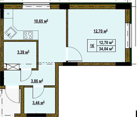 Продається 1к квартира 34 м², новобудова, Троєщина. Киев