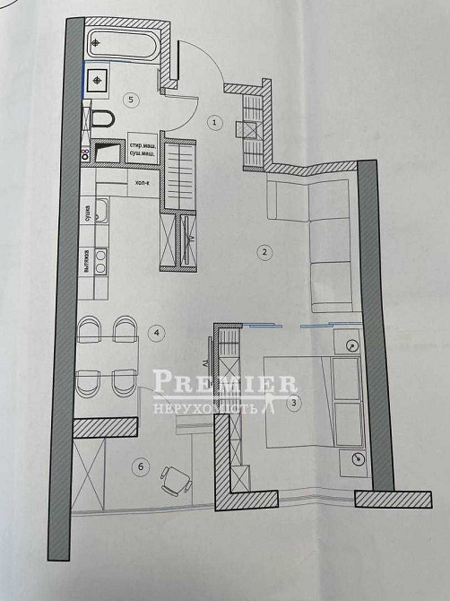 1 комнатная квартира 40 м2 68 Жемчужина Дом Сдан Одеса - зображення 7