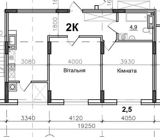2-х кімн. Новобудова - 74 м2 - район парку Шевченка Черновцы