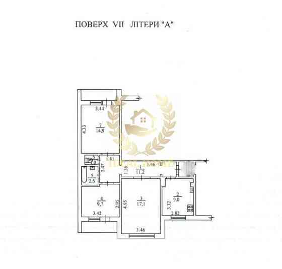 Продаж 3-кімнатної квартири в Києві, м. Героїв Дніпра Киев