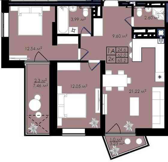 Продаж 2 кім. квартири в новобудові вул. Стрийська, ЖК Простір Львов