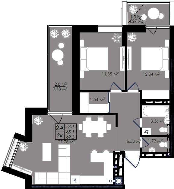 Продаж 2 кімнатної в новобудові ЖК Простір, вул Стрийська біля Арени Львов - изображение 2