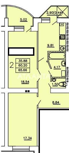 2-х комнатная квартира в кирпичном доме, с АГВ, средний этаж Одесса - изображение 3