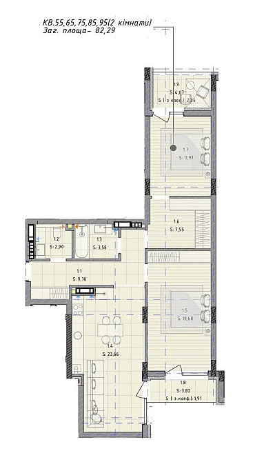 Продаж 2 кім.квартири від забудовника вул.Брюховицька ЖК Кленовий двір Львов - изображение 2