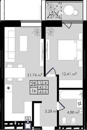 Продаж 1 кім. квартири в новобудові вул. Стрийська 121-Б Львов